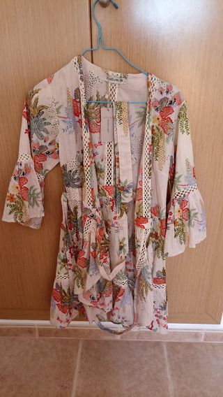 Vestido cruzado NATURA algodón sin estrenar