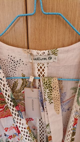 Vestido cruzado NATURA algodón sin estrenar