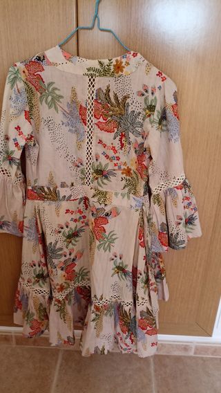 Vestido cruzado NATURA algodón sin estrenar
