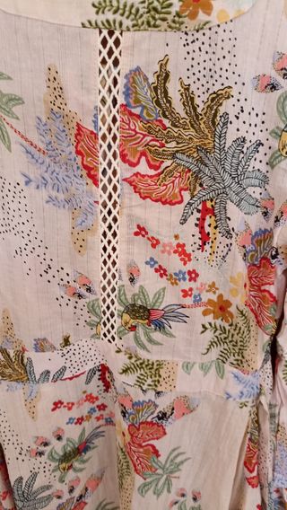Vestido cruzado NATURA algodón sin estrenar