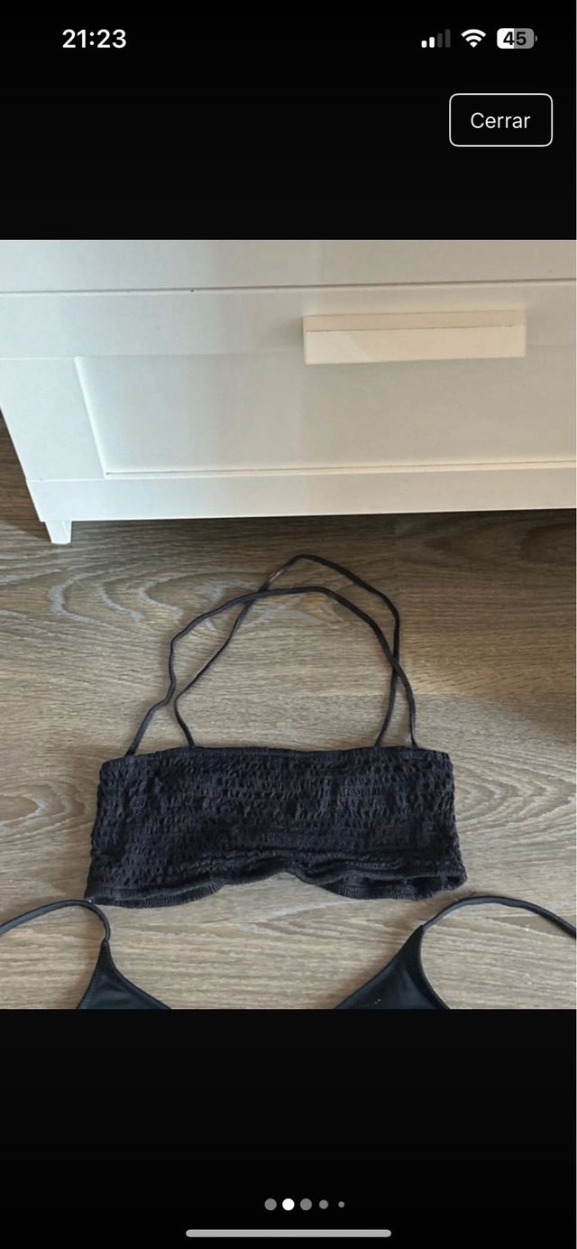 Parte de arriba bikini negro