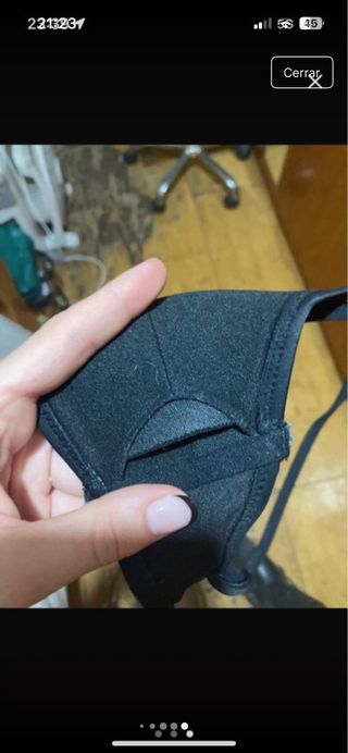 Parte de arriba bikini negro