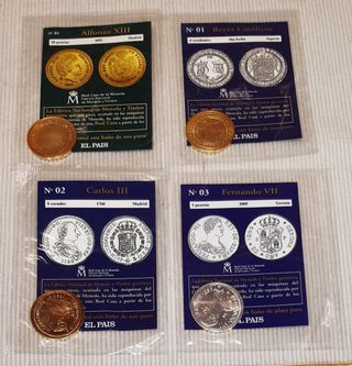 RÉPLICAS DE ANTIGUAS MONEDAS ESPAÑOLAS