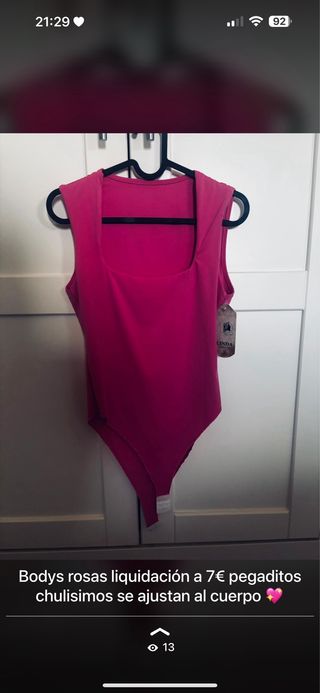 Body rosa fucsia nuevo con etiqueta a 7€