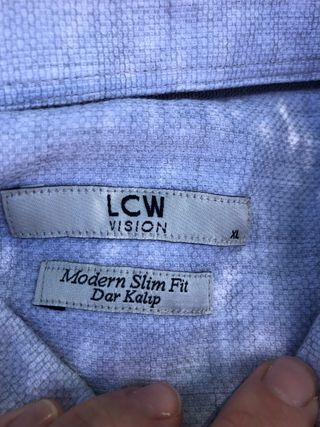 Camicia uomo LCW Vision grigio 100% cotone