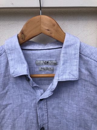 Camicia uomo LCW Vision grigio 100% cotone