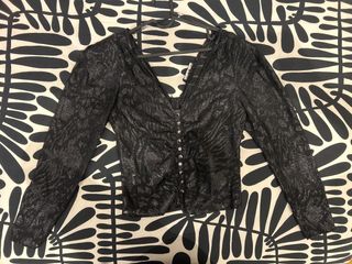 Top fiesta negro plateado