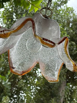 LÁMPARA VINTAGE CRISTAL SOPLADO.