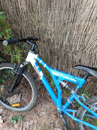 Bicicleta azul de montaña