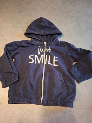 Felpa bambina Idexè garzata con cerniera 98 cm