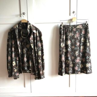 Completo vintage Made in Italy tre pezzi floreale