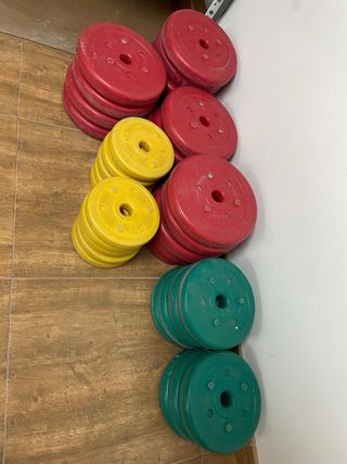 Barras + Pesas Gimnasio, Buen estado