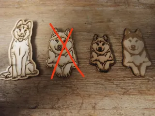 3 Calamite a forma di cane