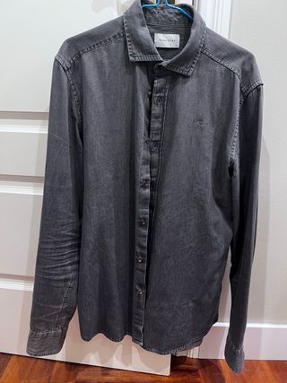 Camisa Scalpers Gris Talla M 100algodon