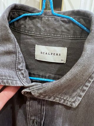 Camisa Scalpers Gris Talla M 100algodon
