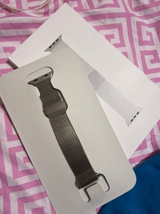 Correa Apple Watch Milanesa Plata Original 