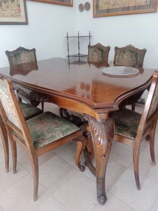 Conjunto mesa comedor y 6 sillas