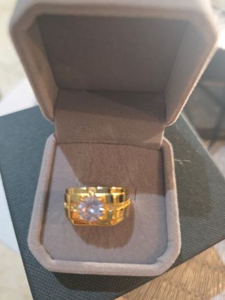 Anillo Hombre Chapado Oro 18k Plata