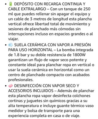 Plancha Vertical Vapor EFFEKTIV Lila 1800W