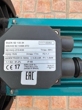 Bomba de agua trifásica ESPA