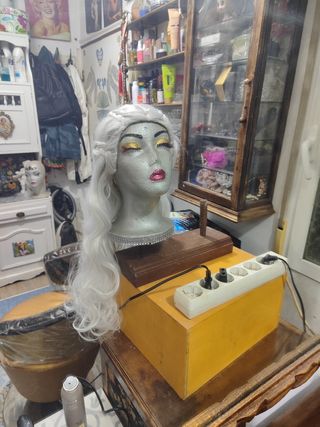 Peluca Rhaenyra Juego de Tronos Blanco Ceniza