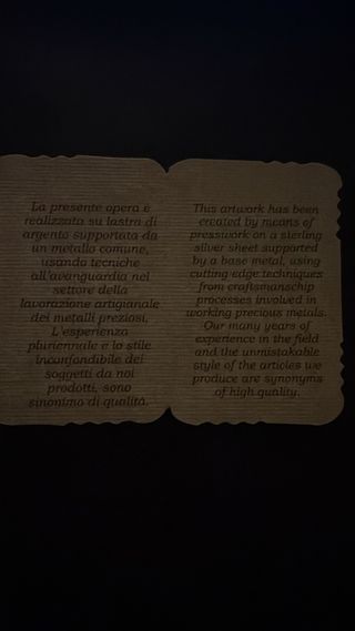 Placa de plata italiana