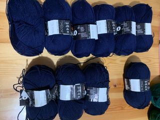 Gomitoli di lana blu