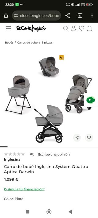 Carro Bebe - Inglesina Aptica Quattro + Darwin