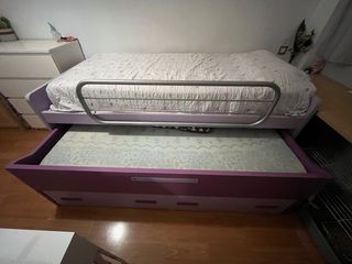 Cama nido lila con cajones