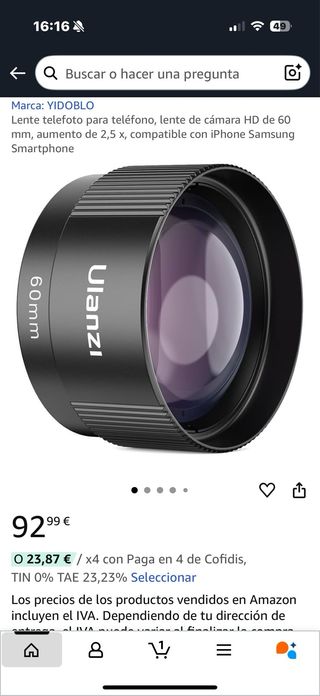 Objetivo Ulanzi 75mm Macro para Móvil