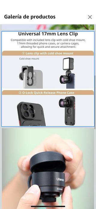 Objetivo Ulanzi 75mm Macro para Móvil