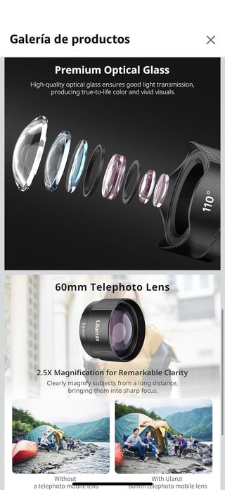 Objetivo Ulanzi 75mm Macro para Móvil