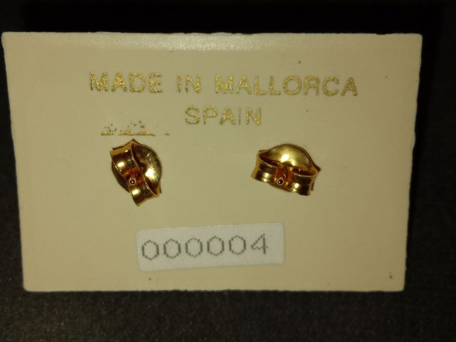 Pendientes Chapados Oro 18K Perla y Circonita