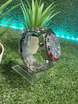 Reloj GREEN LYCA Hombre Plata y Rojo