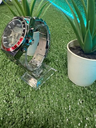Reloj GREEN LYCA Hombre Plata y Rojo