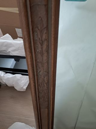 Espejo Vintage Madera y Crista