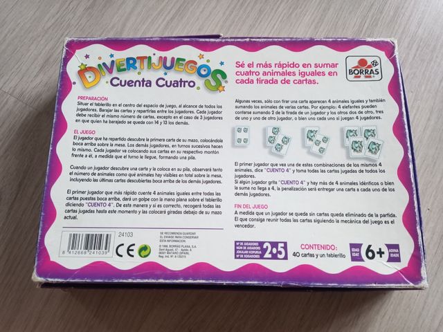 Juego Divertijuegos Cuenta Cuatro Borras