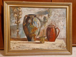 Cuadro al óleo firmado E. Coll Bonet