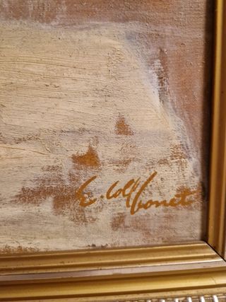 Cuadro al óleo firmado E. Coll Bonet