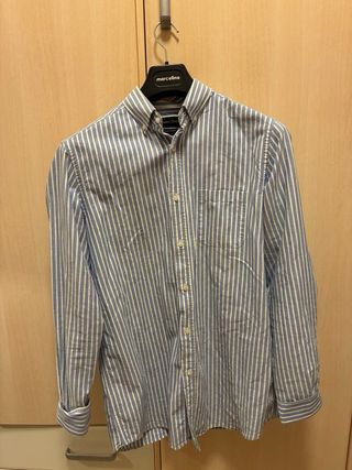 Camisa Rayas Azul Massimo Dutti