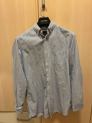 Camisa Rayas Azul Massimo Dutti