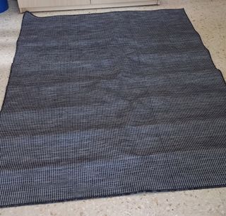 Alfombra Tejido Plano Gris Exterior