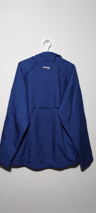 Chaqueta cortavientos Reebok hockey azul vintage 