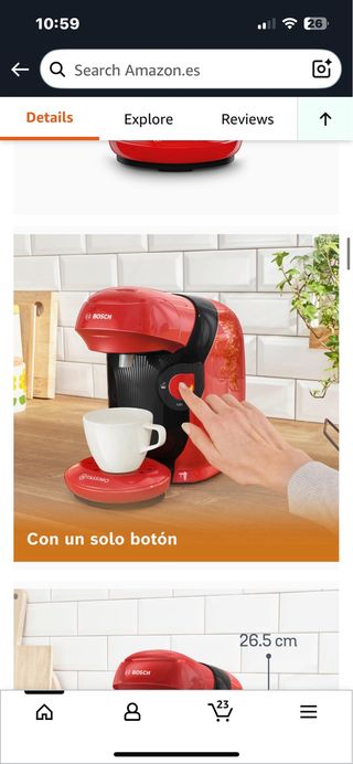 Cafetera Bosch Tassimo Style Roja