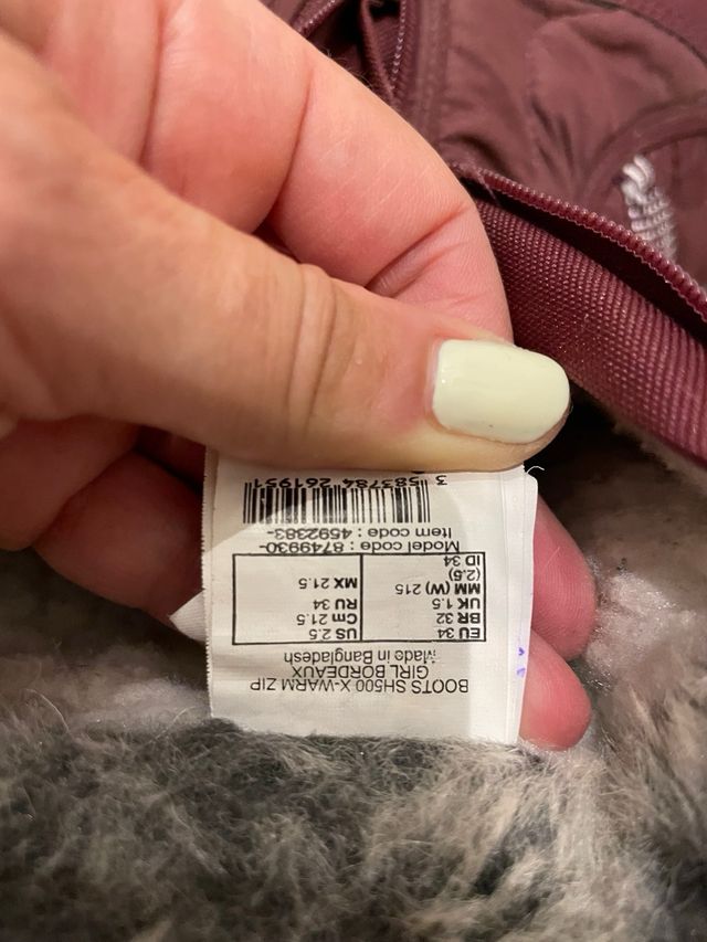 Botas Invierno Niña Talla 34