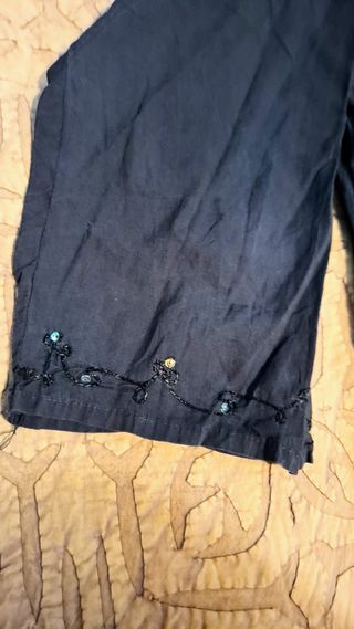 Blusa India XL Negra Lentejuelas