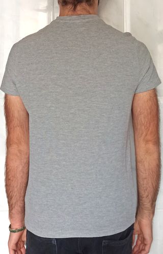 Camiseta Zara Algodón Gris