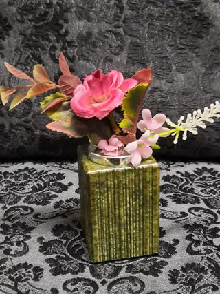 Set scatola  e vasetto in pietra verde