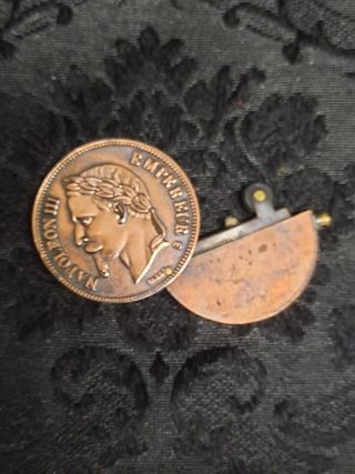 Moneta Accendino Napoleone III Vintage