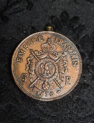 Moneta Accendino Napoleone III Vintage